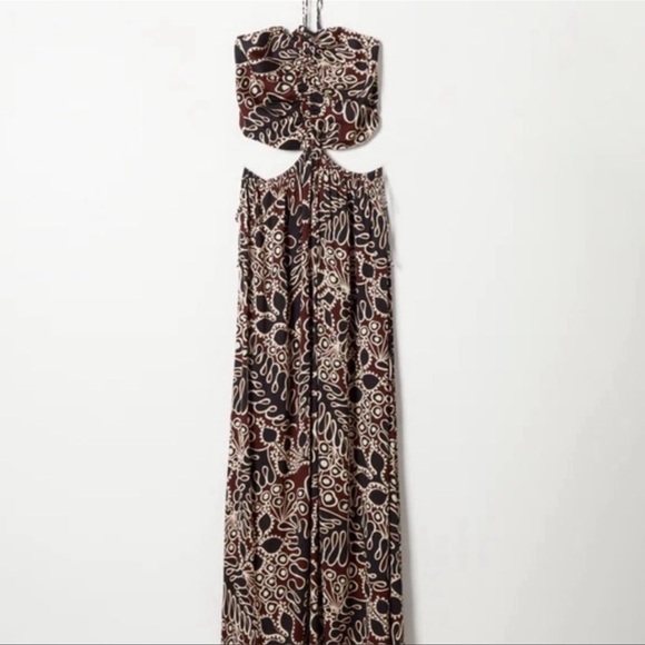 Charms Patterned Halter Neck Dress with Side Cutouts - Picture 2 of 4